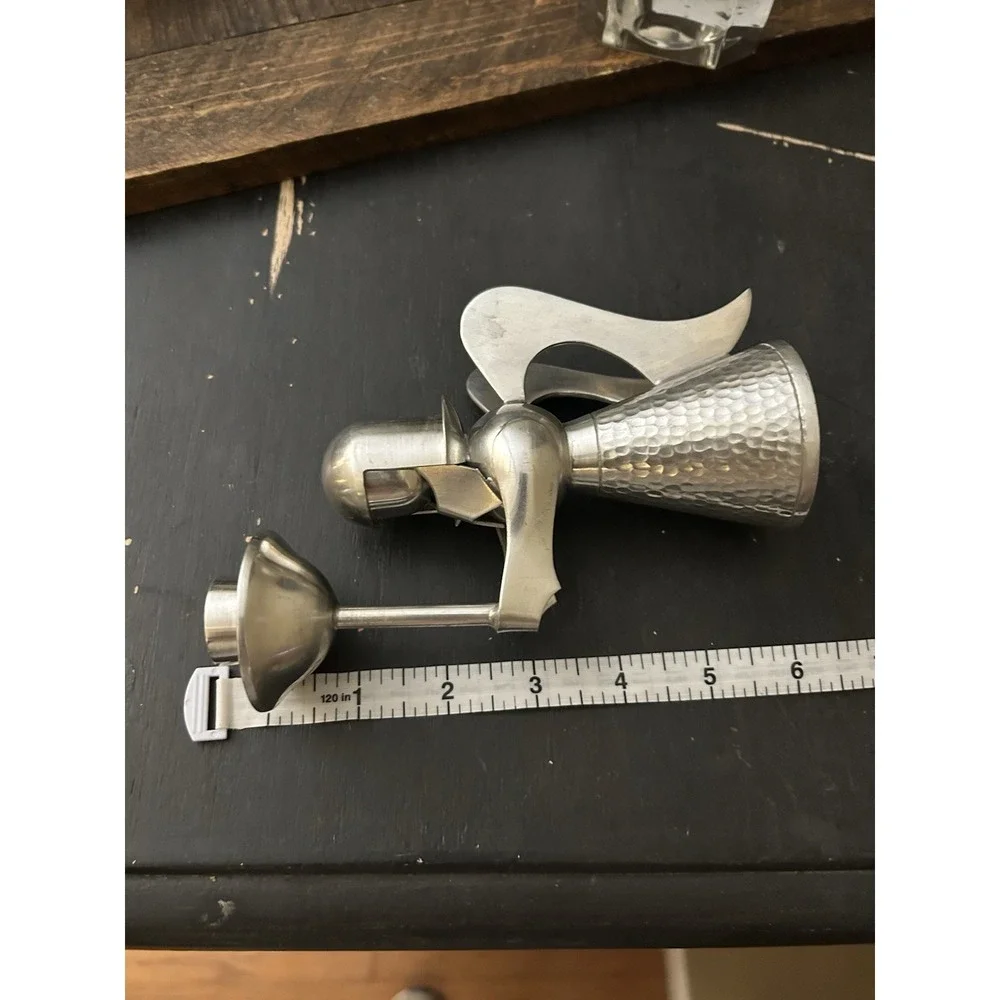 Vintage Wisna Pewter Hammered‎ Angel Candle Holder Made in Indonesia - Picture 6 of 7